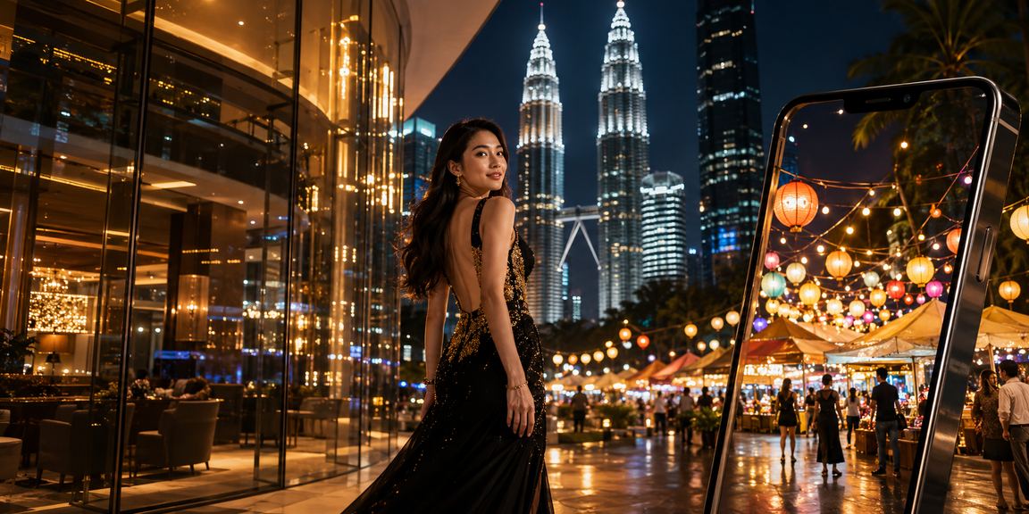 Pengguna di Kuala Lumpur memainkan slot kasino dalam talian melalui telefon bimbit x9c